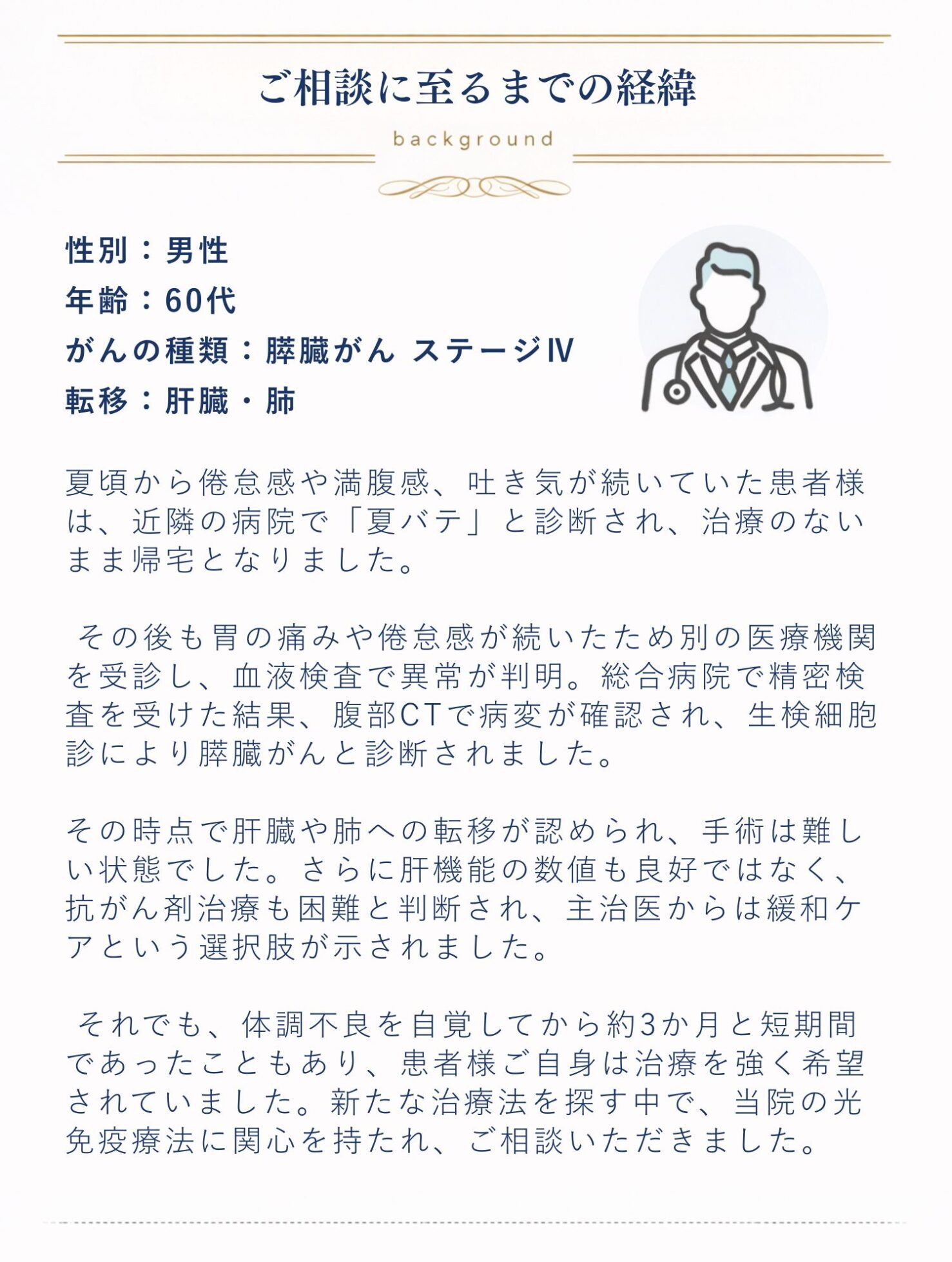 新大阪在住の方がご相談に至るまでの経緯