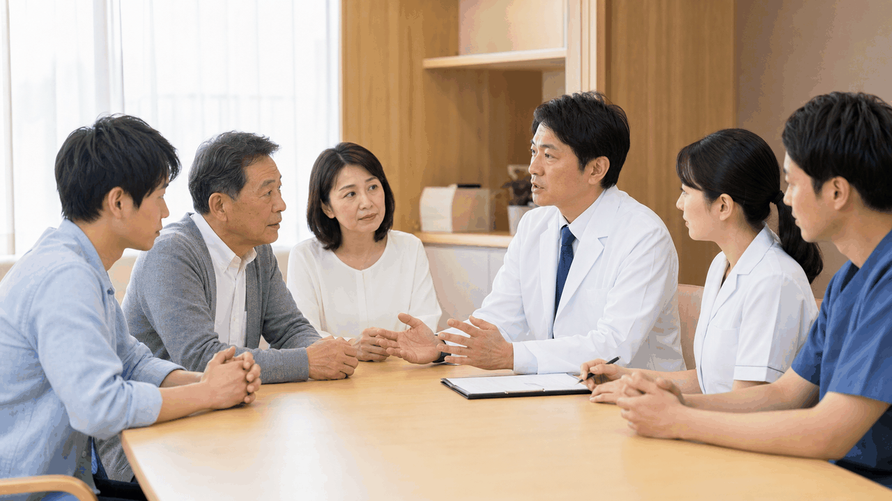 家族と治療方針を話し合う